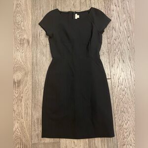 JCrew Women’s Cap Sleeve Boatneck Bodycon Midi Dress Black Size 4